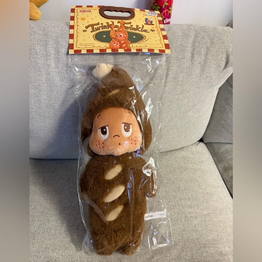 Authentic Twinkle Twinkle Savor The Moment Fuzzy Baguette-Shaped Plush Pillow